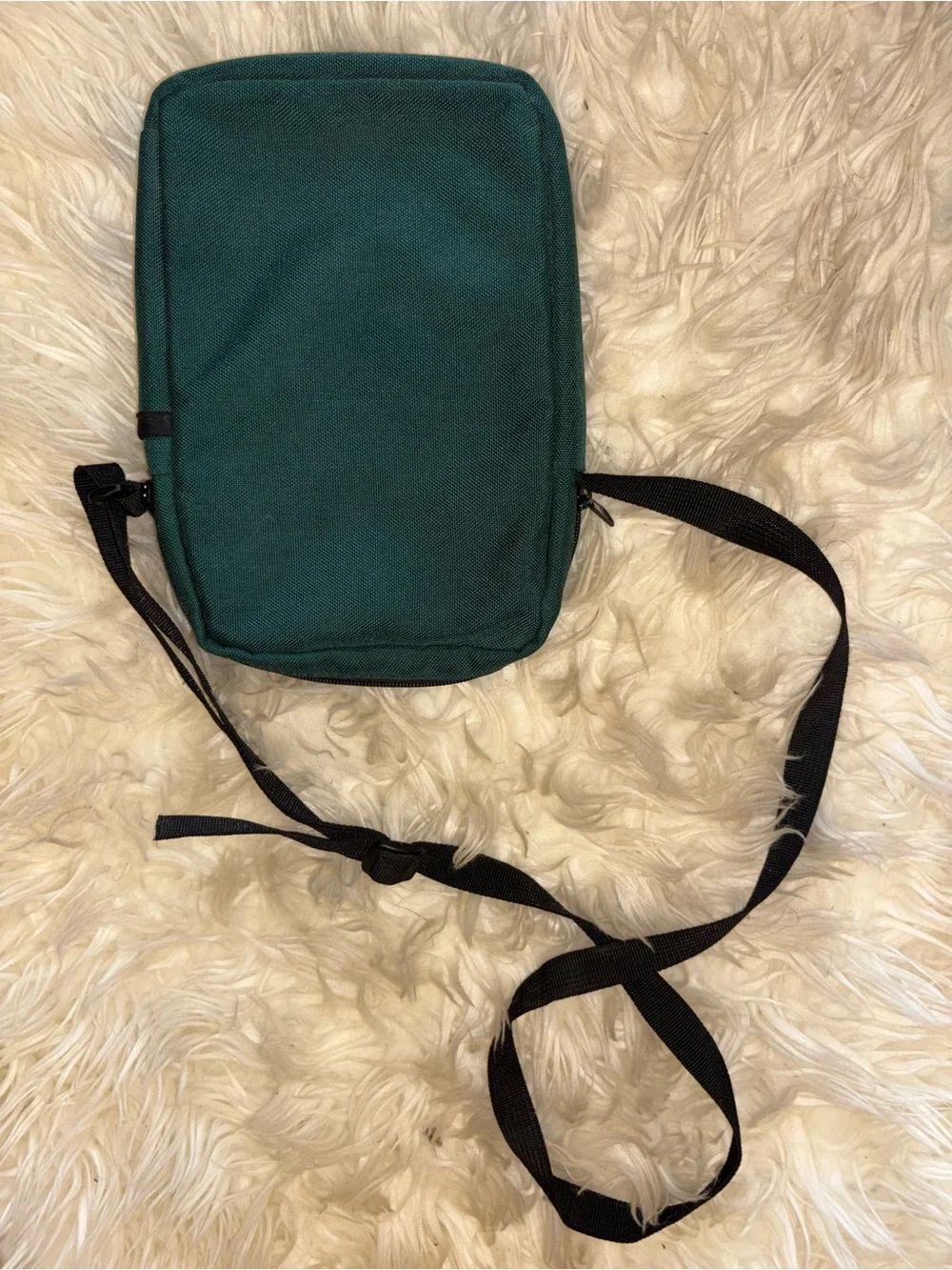 Eddie Bauer Dark Green Crossbody Messenger Bag with Black Strap